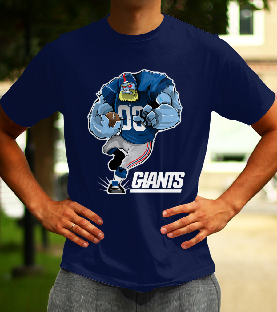 New York Giants Giants 98 Football Player Cartoon T-Shirt
