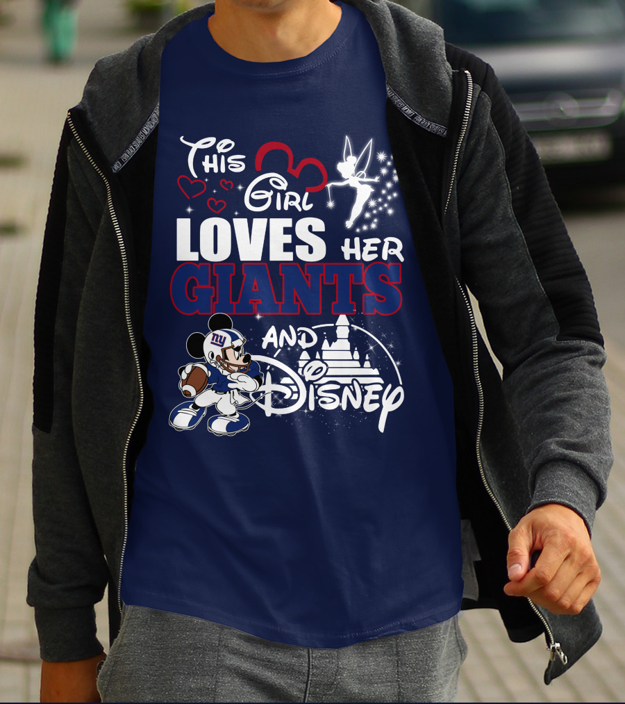 This Girl Loves Her Giants And Disney T-Shirt
