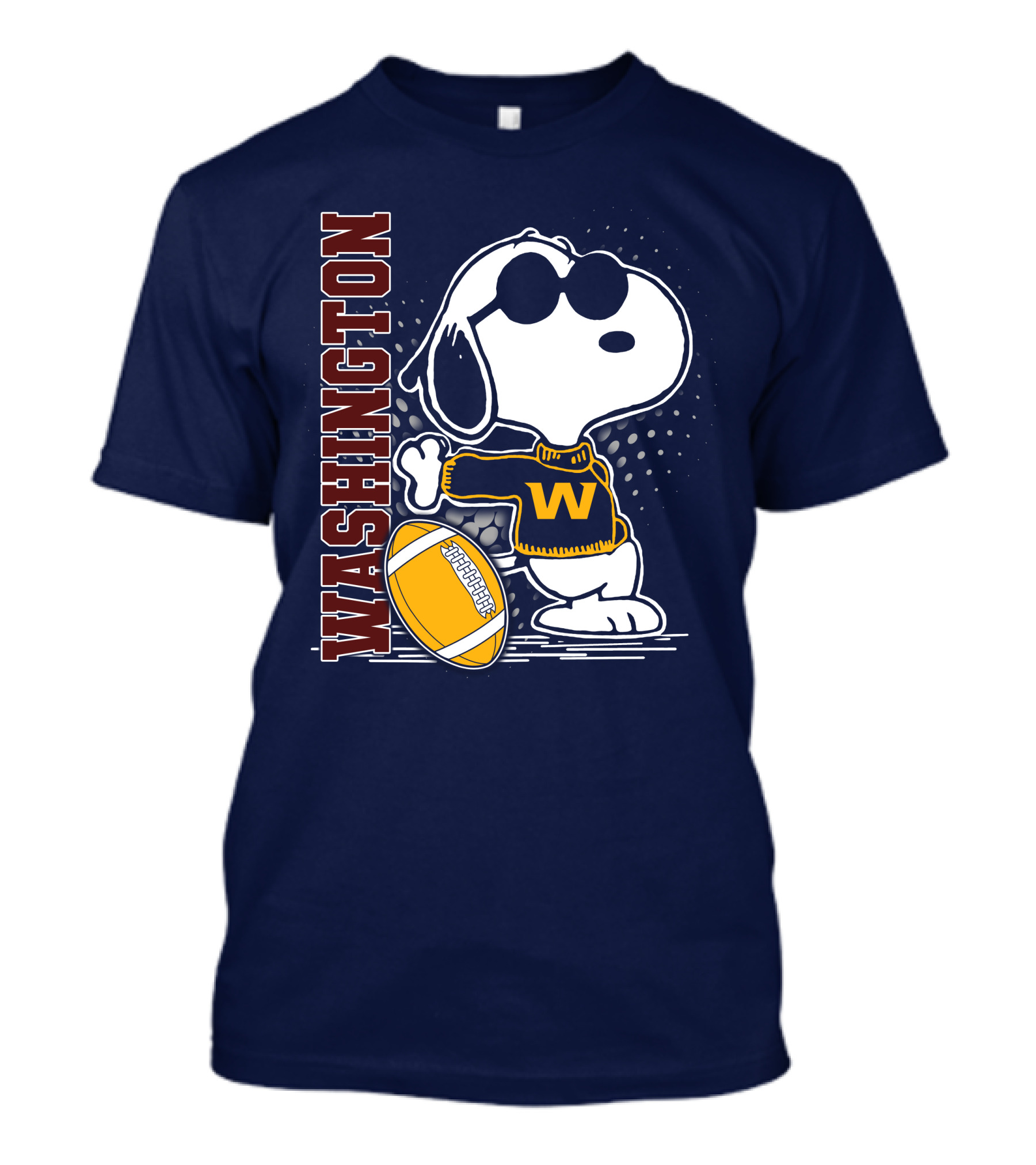 Snoopy Washington Football W Sweater Sunglasses T-Shirt