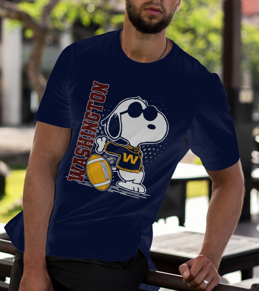 Snoopy Washington Football W Sweater Sunglasses T-Shirt