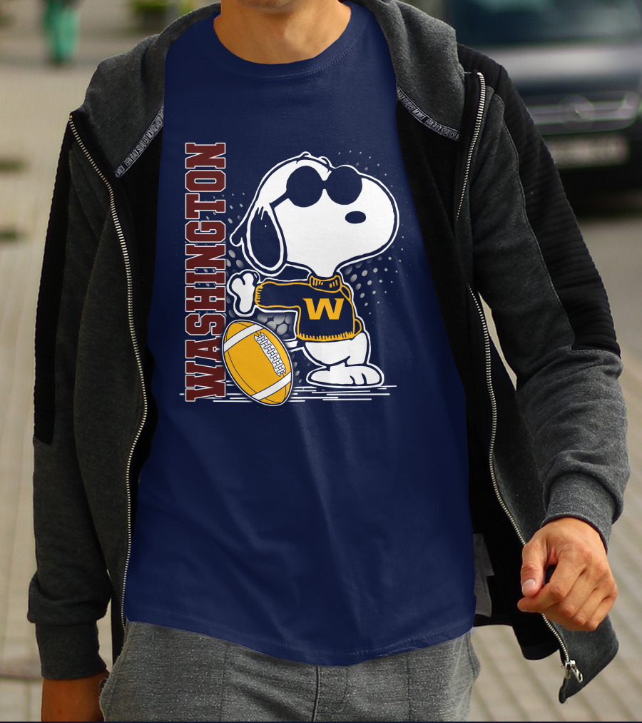 Snoopy Washington Football W Sweater Sunglasses T-Shirt