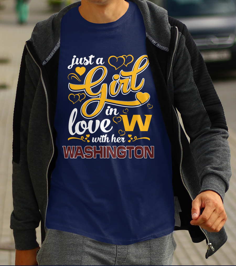 Just A Girl In Love With Her Washington T-Shirt