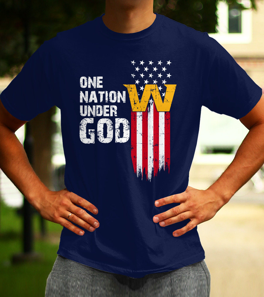 One Nation Under God Washington Usa Flag T-Shirt