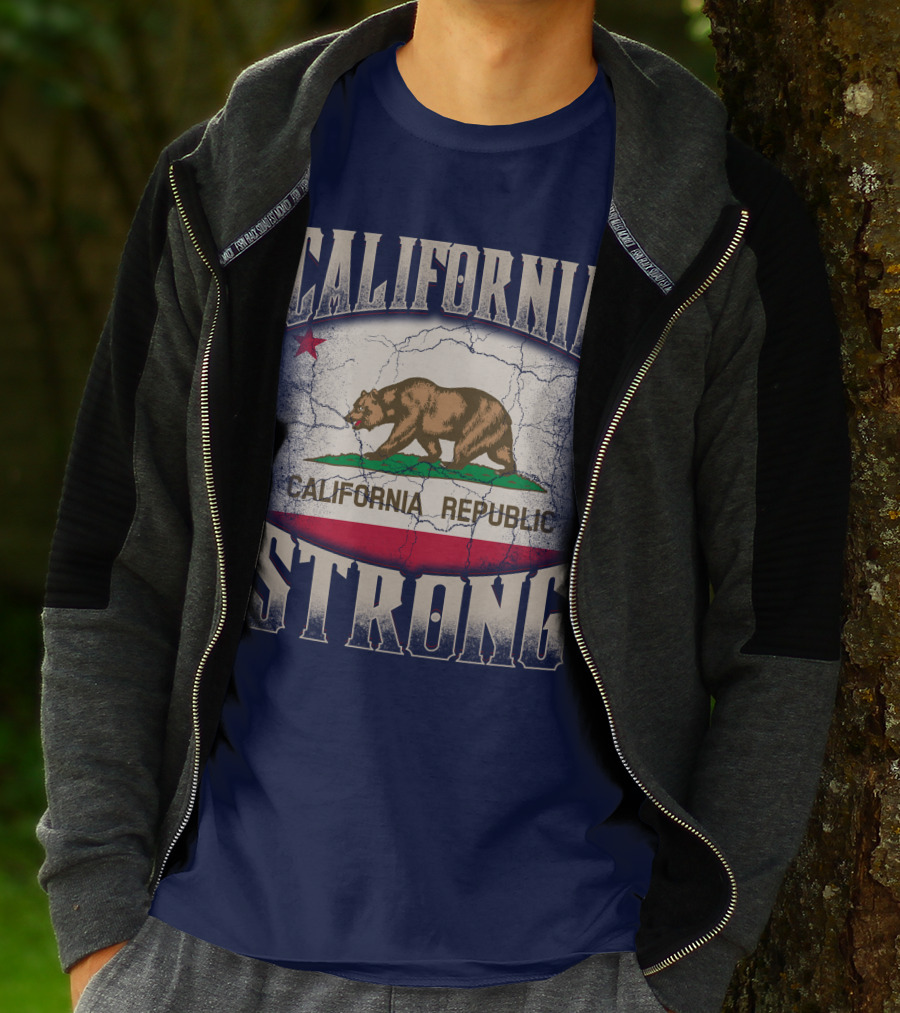 California Republic Strong Bear Flag T-Shirt