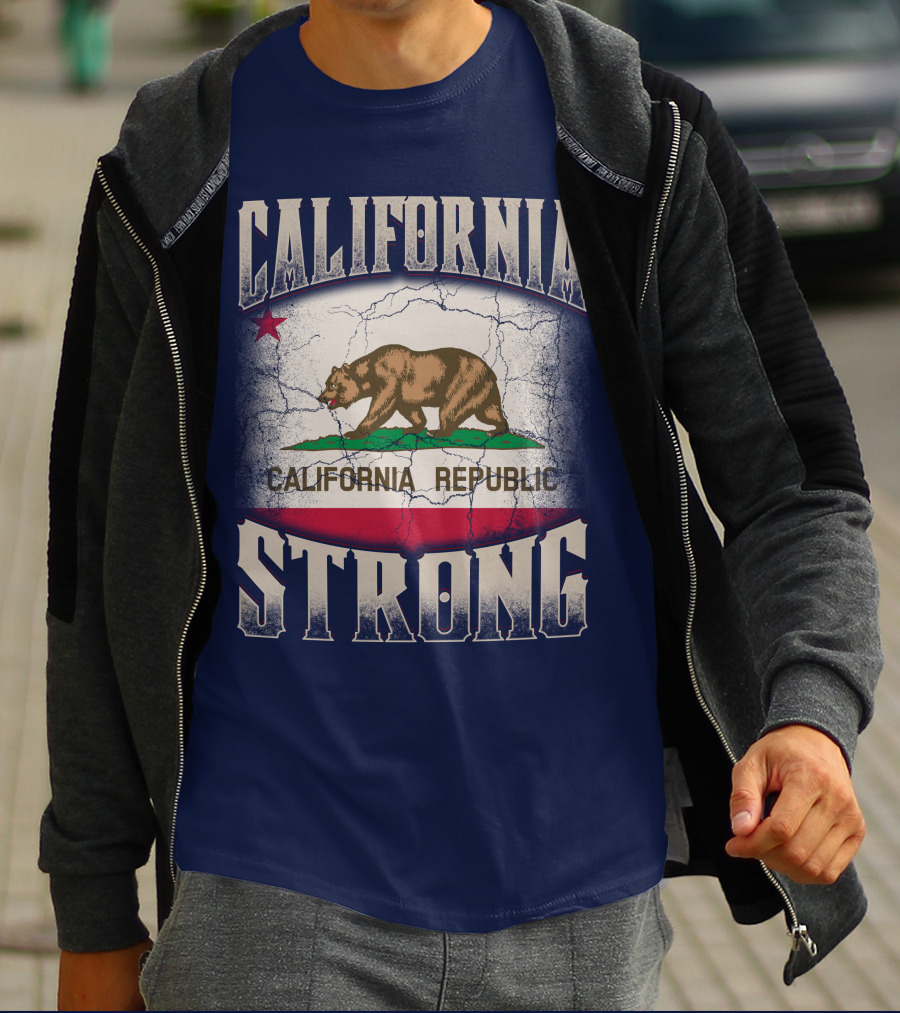 California Republic Strong Bear Flag T-Shirt