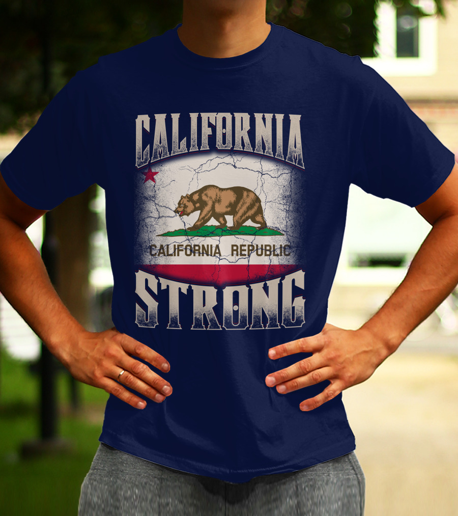 California Republic Strong Bear Flag T-Shirt