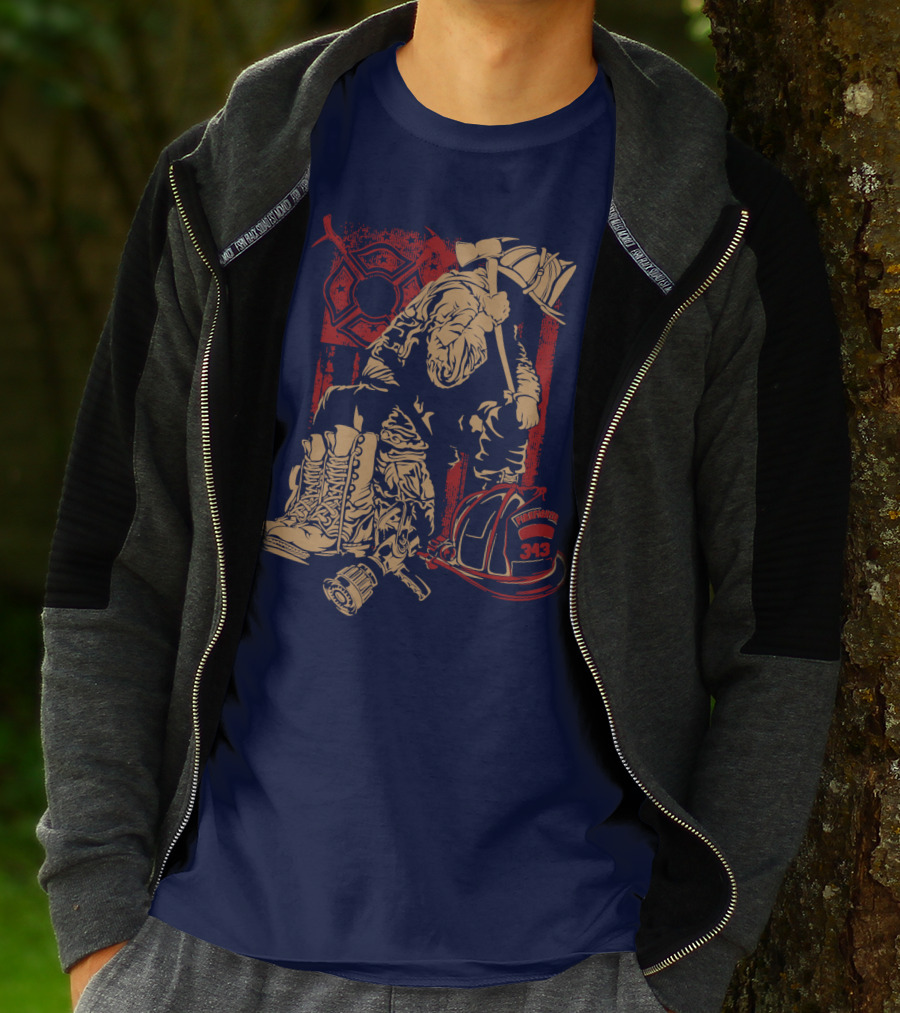 Firefighters Brotherhood Honor In Tradition And Valor 343 T-Shirt