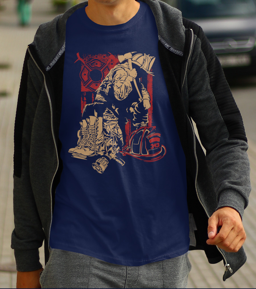 Firefighters Brotherhood Honor In Tradition And Valor 343 T-Shirt