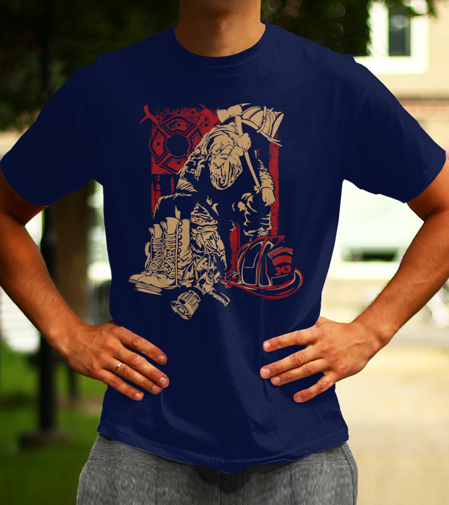 Firefighters Brotherhood Honor In Tradition And Valor 343 T-Shirt