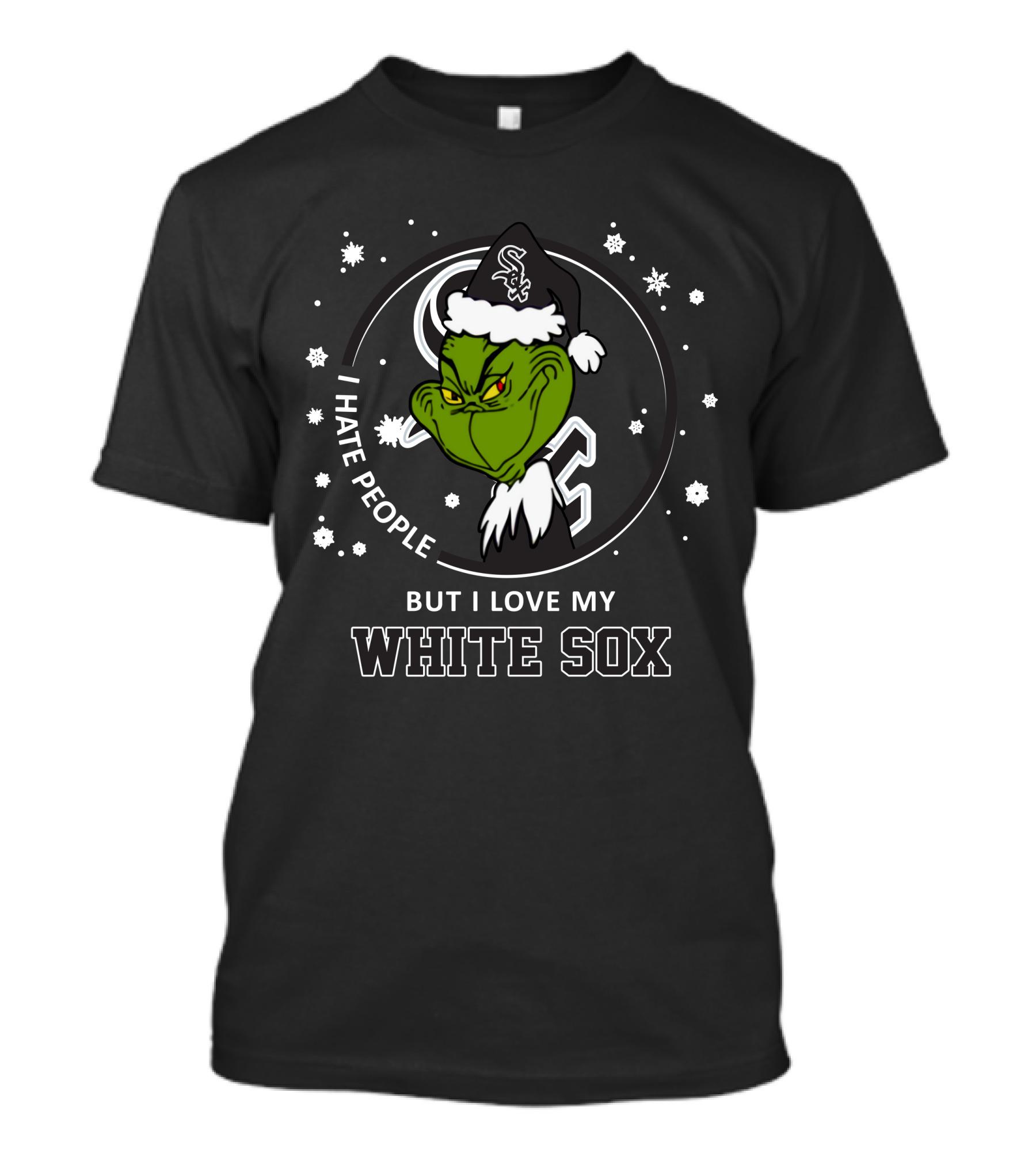 I Hate People But I Love My Chicago White Sox Grinch T-Shirt