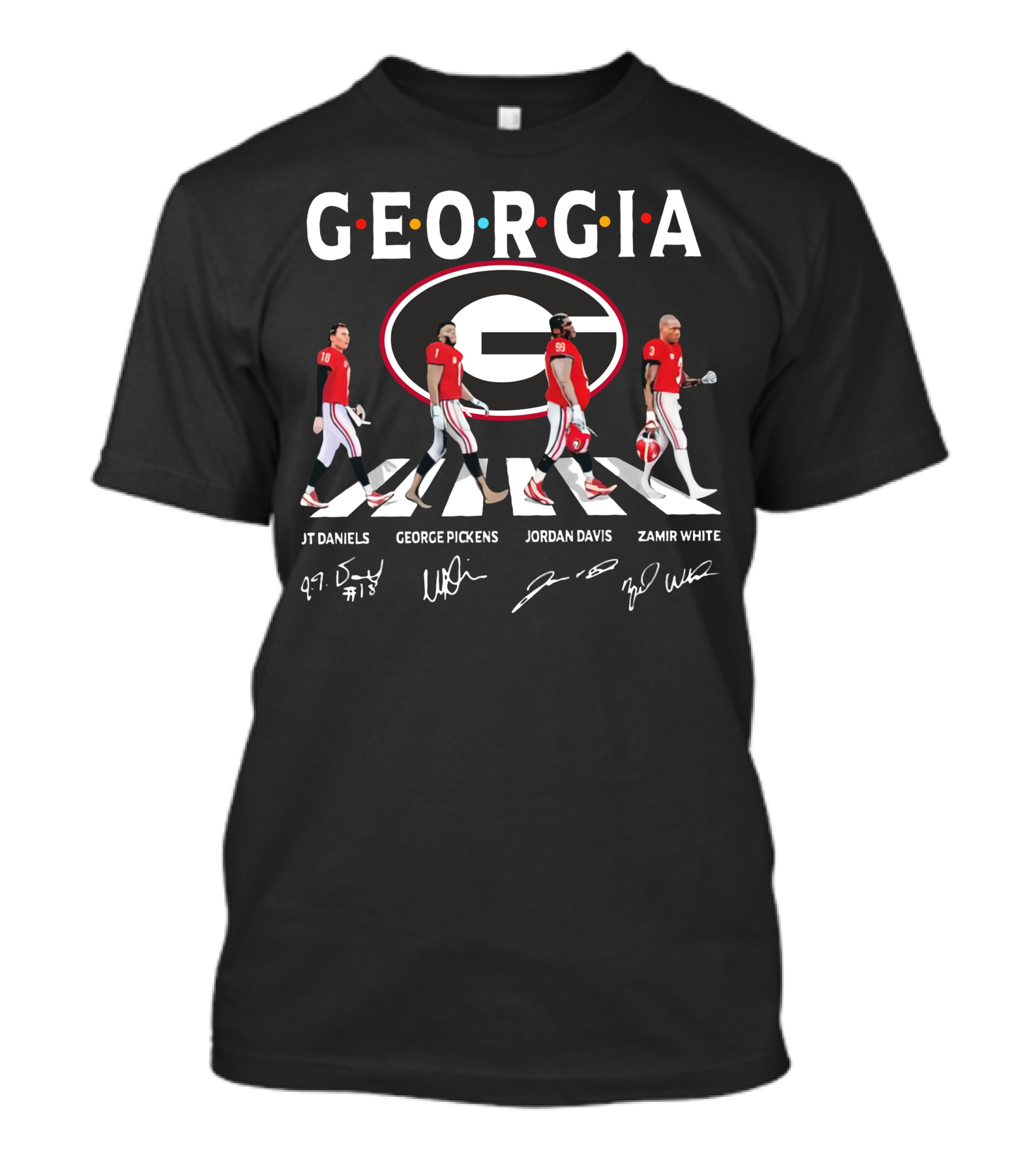 Georgia Bulldogs Jt Daniels George Pickens Jordan Davis Zamir White T-Shirt