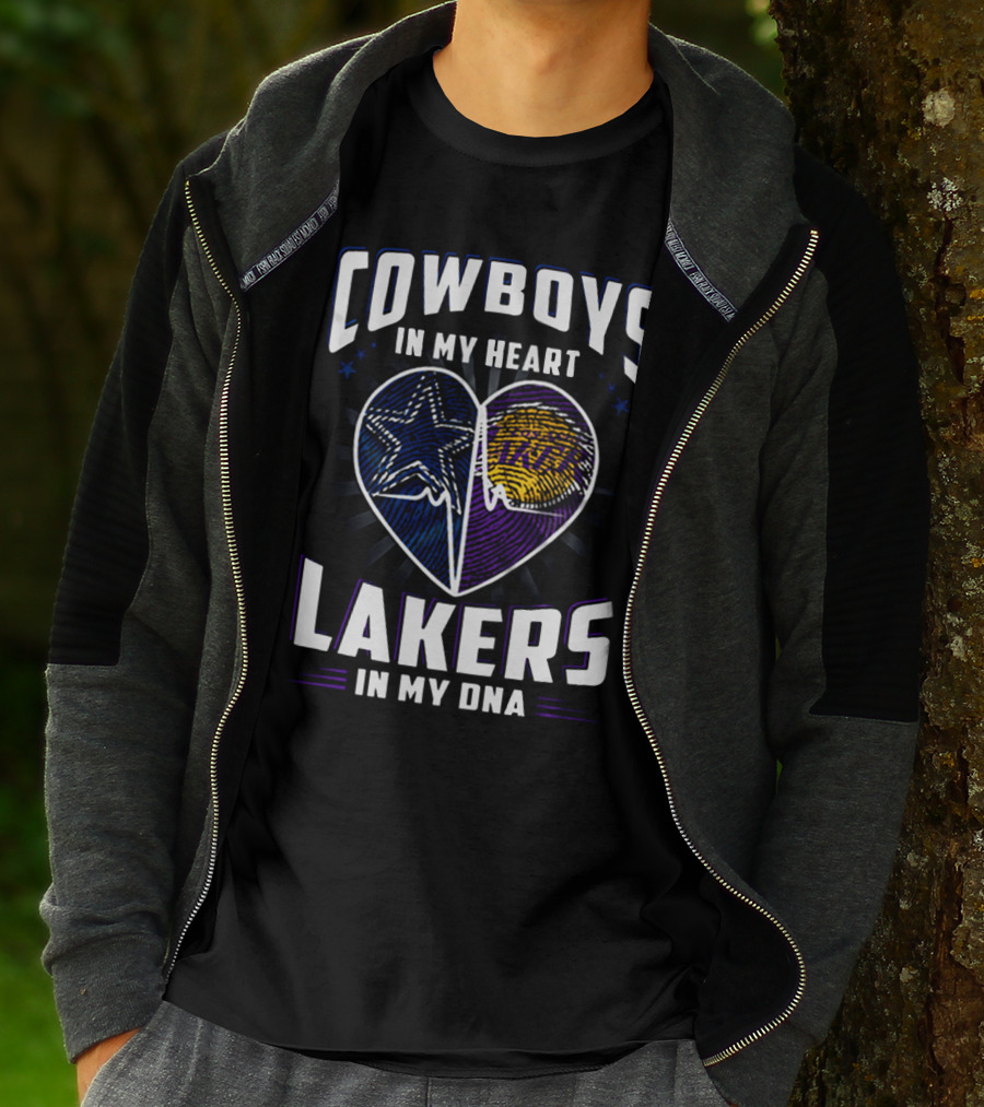 Cowboys In My Heart Lakers In My DNA T-Shirt