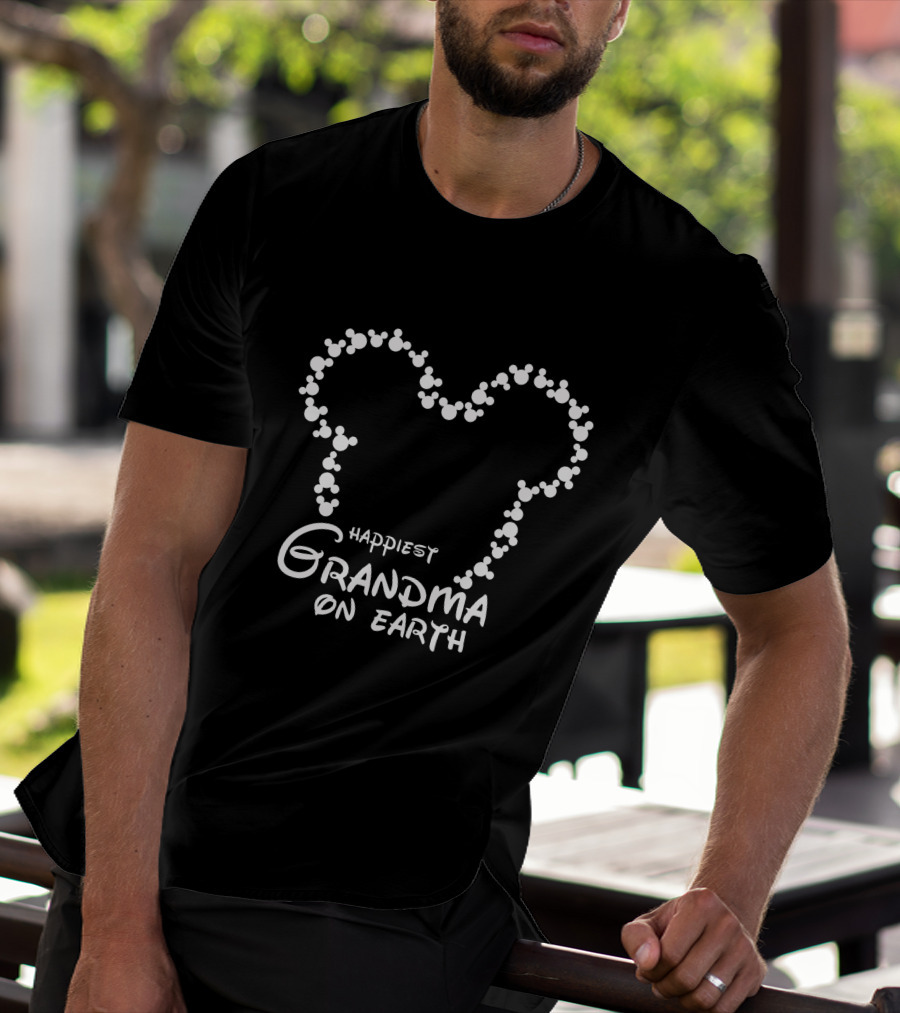 Happiest Grandma On Earth Mickey Head T-Shirt