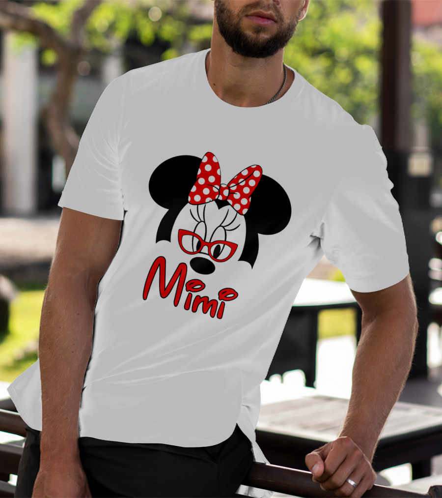 Minnie Mimi Red Bow Glasses T-Shirt