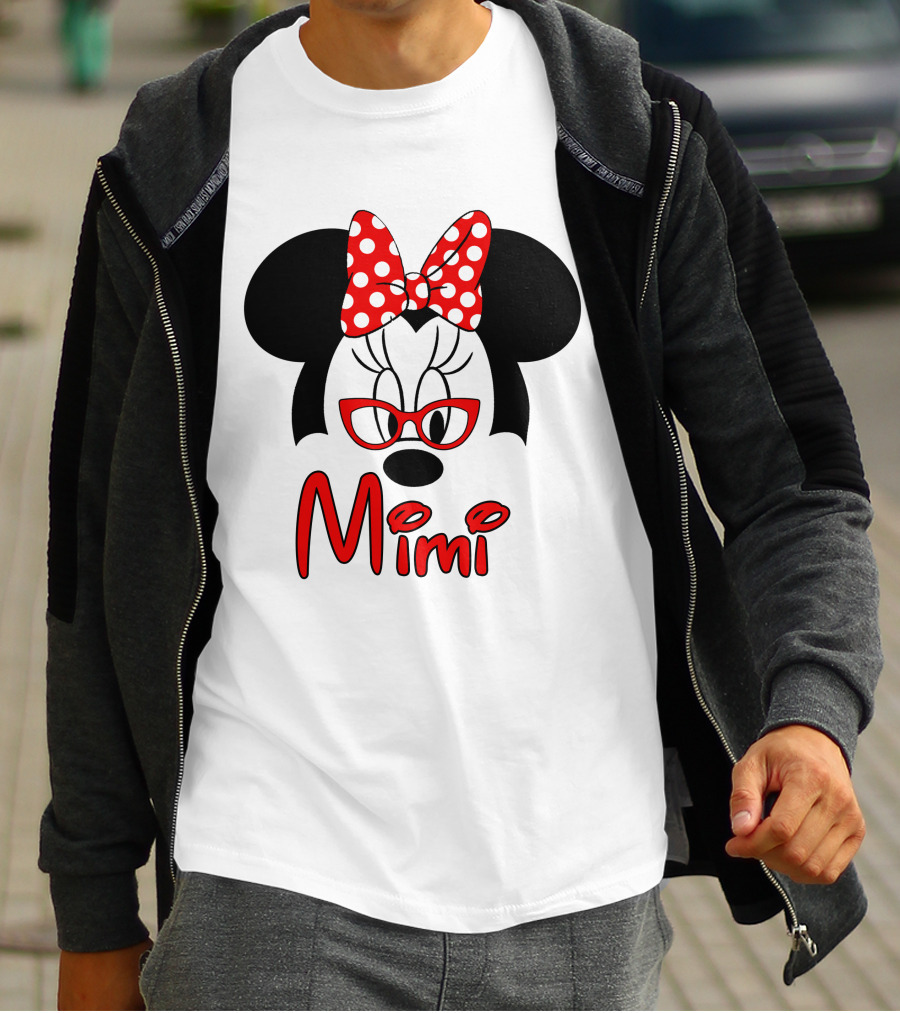 Minnie Mimi Red Bow Glasses T-Shirt