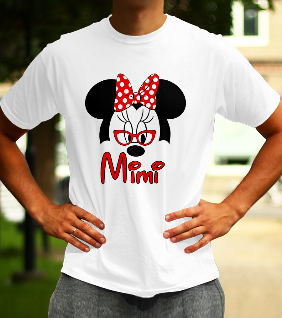 Minnie Mimi Red Bow Glasses T-Shirt