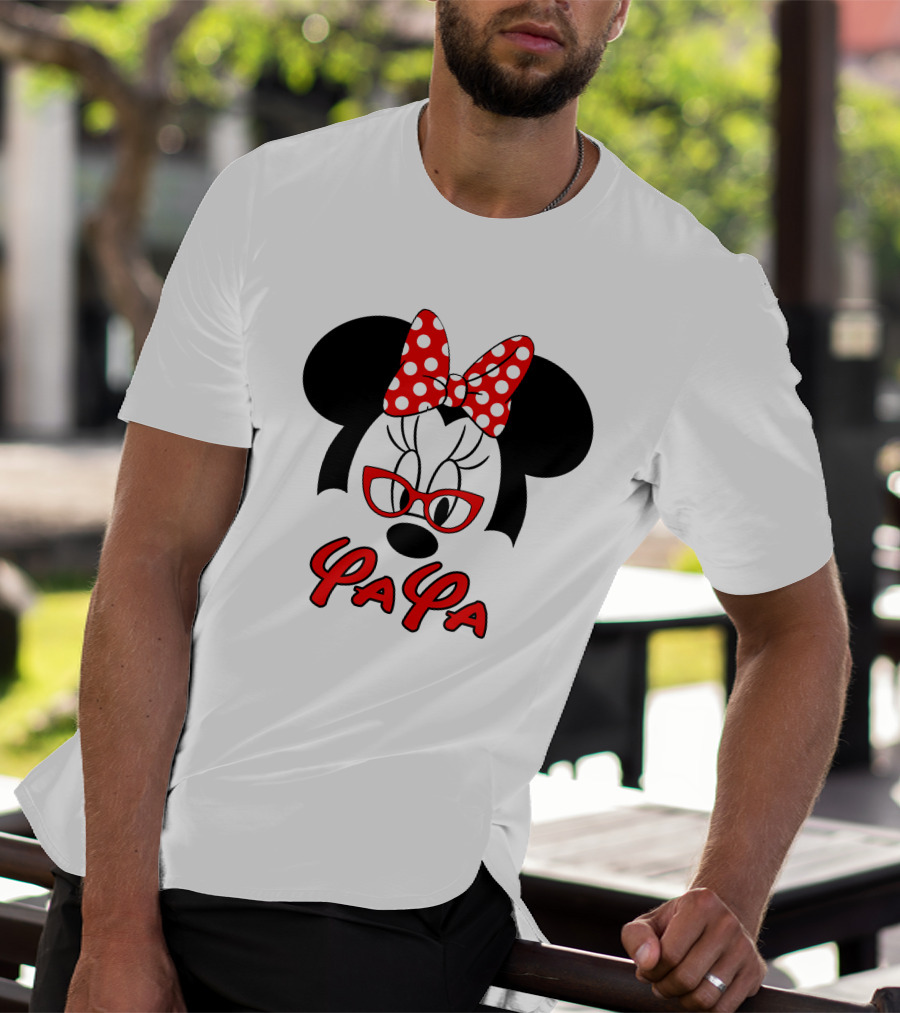 Minnie Yaya Red Polka Dot Bow And Glasses T-Shirt