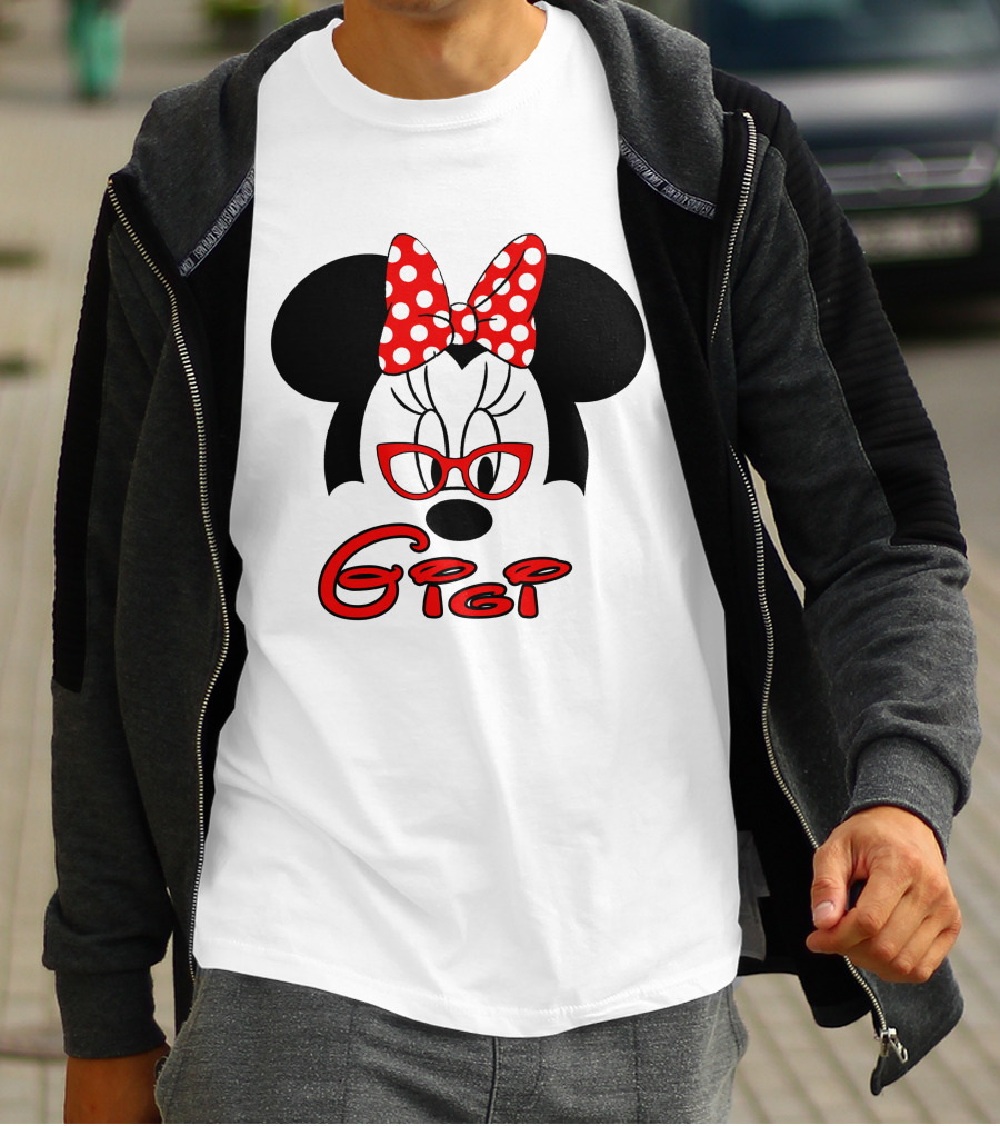 Minnie Mouse Glasses Gigi Polka Dot Bow T-Shirt