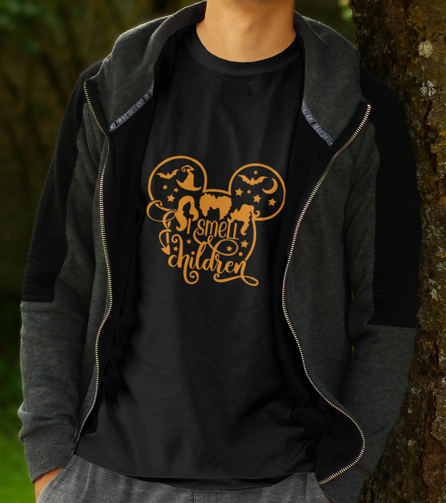 Mickey I Smell Children Witch Silhouettes And Stars T-Shirt