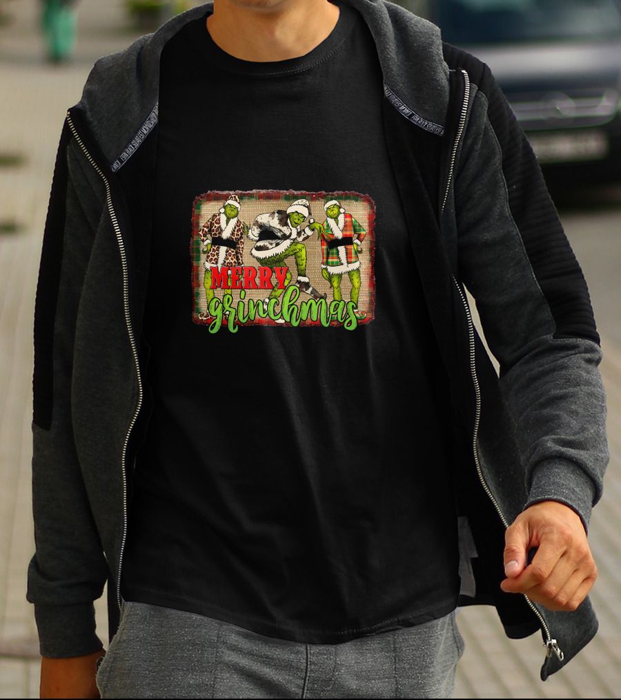 Merry Grinchmas Grinch In Festive Outfits T-Shirt