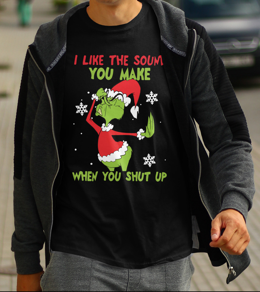 I Like The Sound You Make When You Shut Up Grinch Christmas Snowflakes T-Shirt