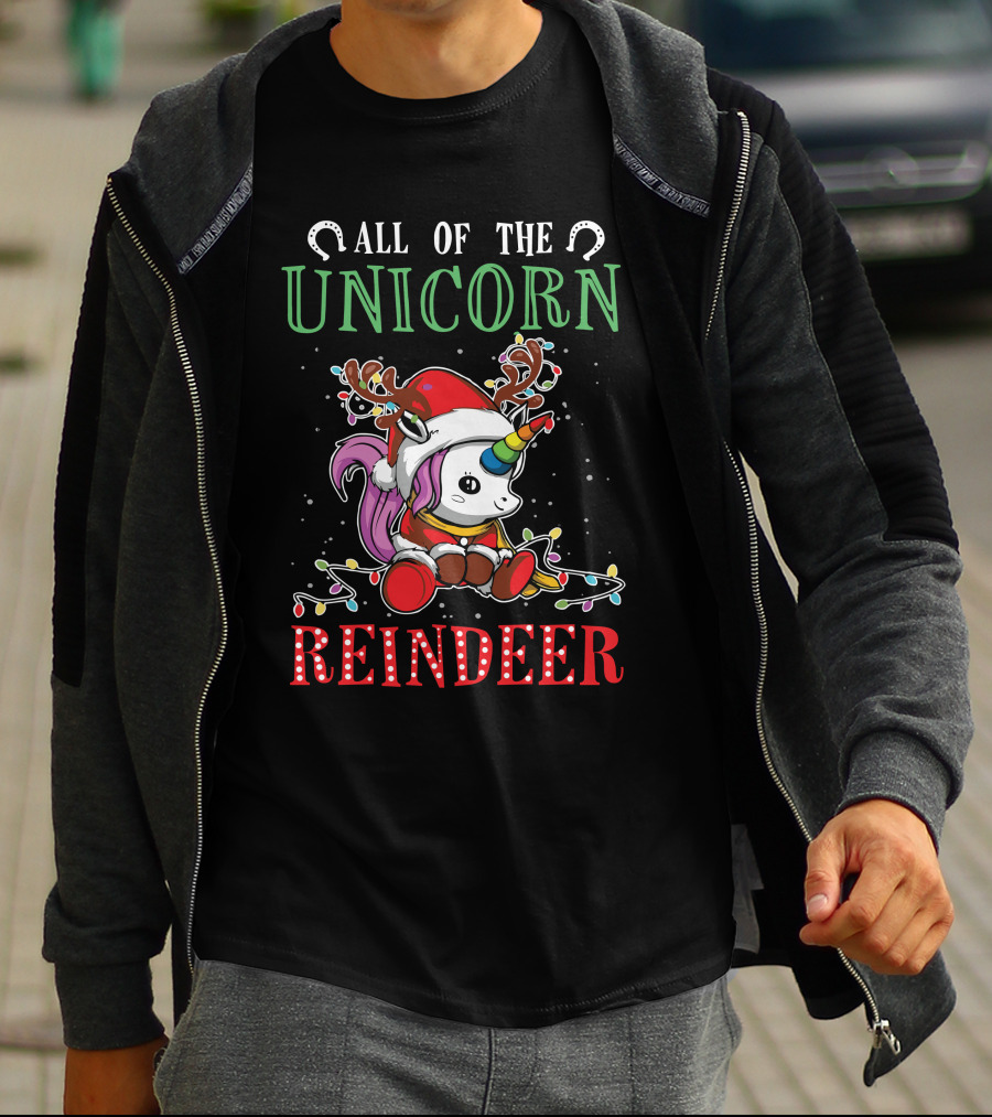 All Of The Unicorn Reindeer T-Shirt