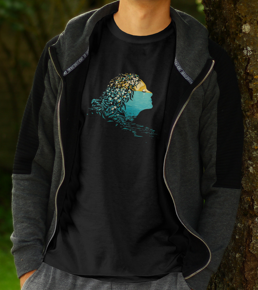 An Island Unto Herself Ocean Reflection 386531 T-Shirt