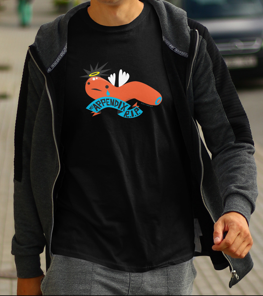 My Appendix R.I.P. 208253 Angel Wing Halo T-Shirt