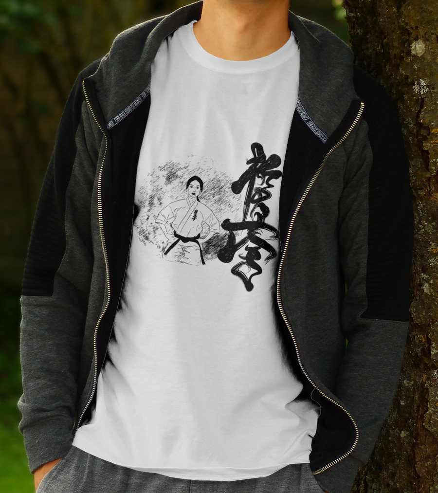 Karate Girl Black Kanji Martial Arts T-Shirt