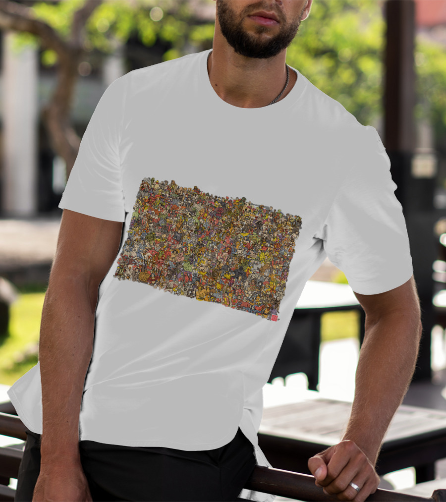 Pop Culture Character Collage Everybody T-Shirt