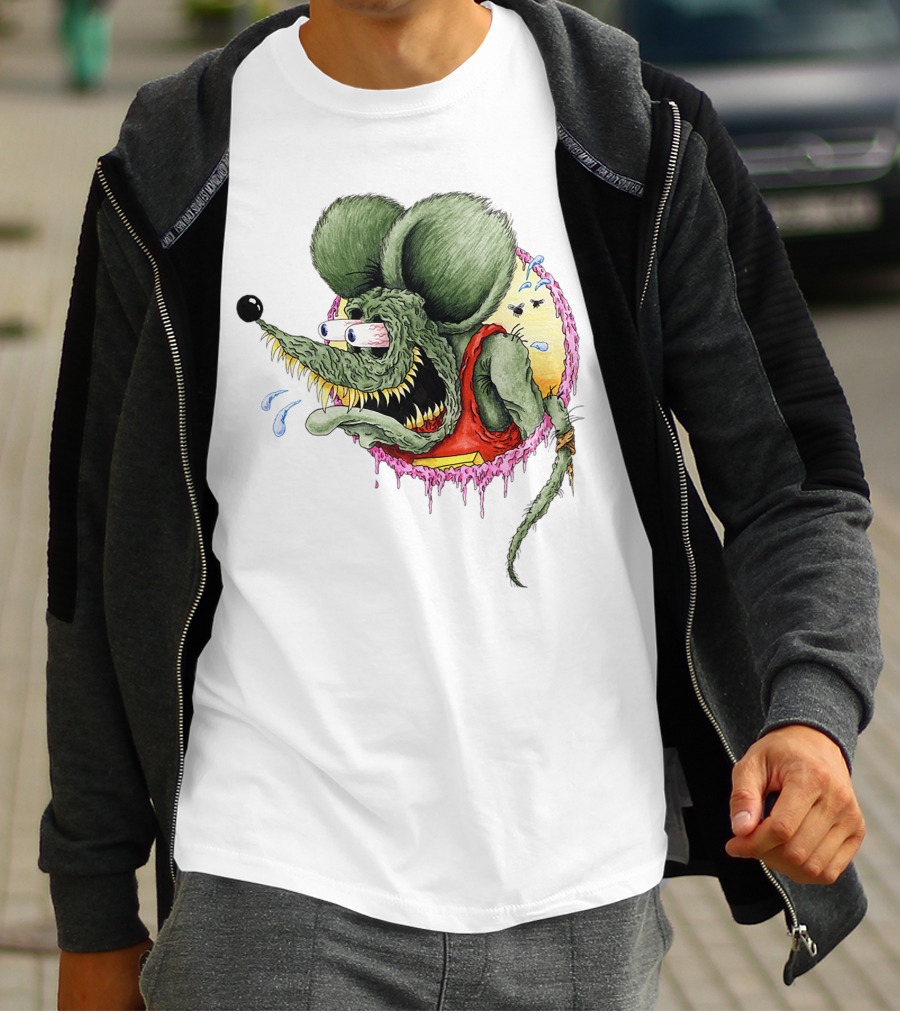 Rat Fink Classic Rat Fink Original Ed Roth Character Iconic Hot Rod T-Shirt