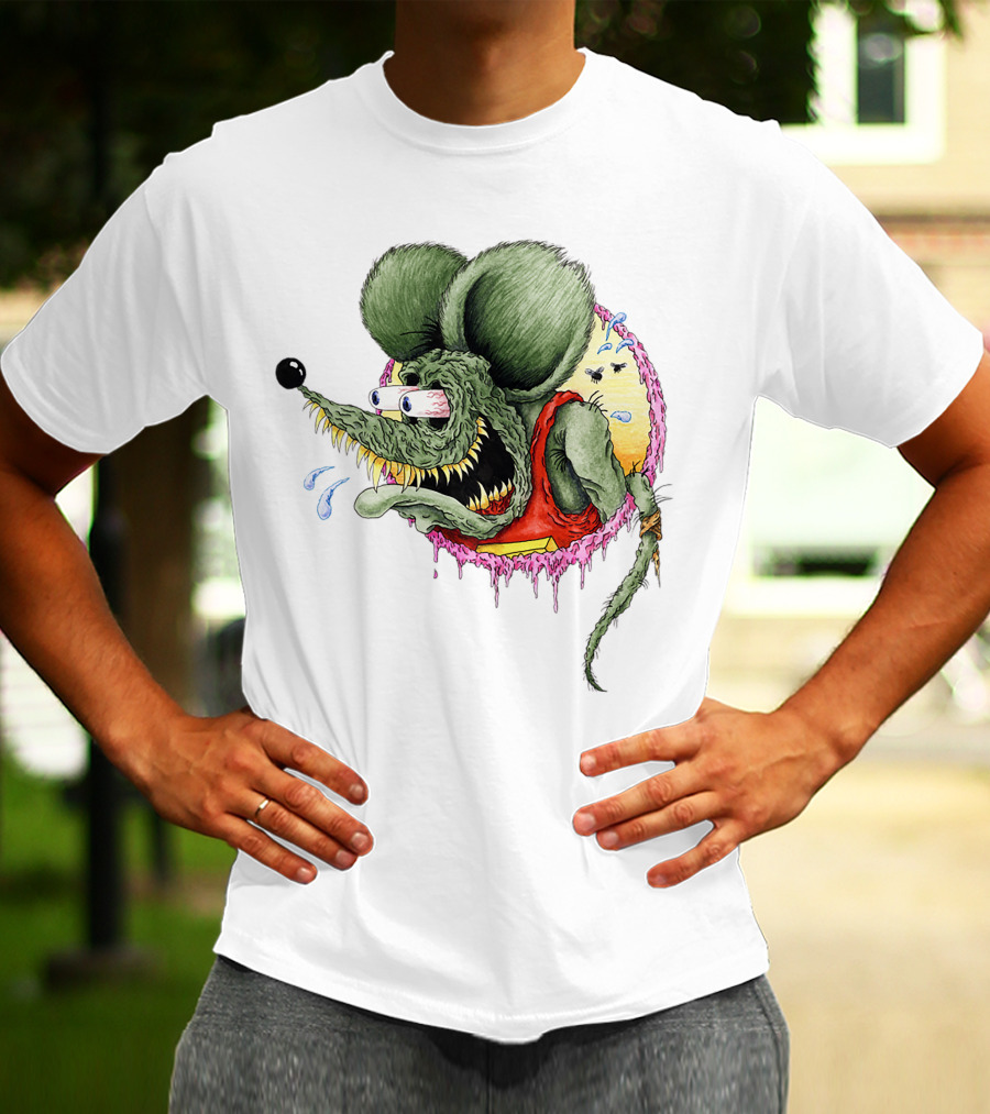Rat Fink Classic Rat Fink Original Ed Roth Character Iconic Hot Rod T-Shirt