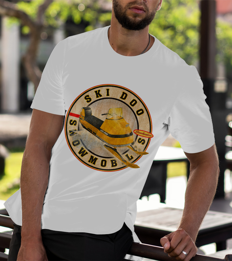 Ski Doo Vintage Bombardier Snowmobiles Classic Emblem T-Shirt