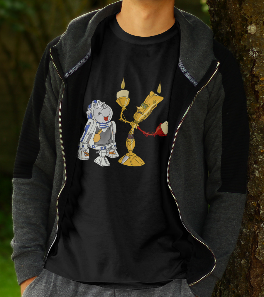 Star Wars The Beastly Duo Crossover Candle Bots T-Shirt