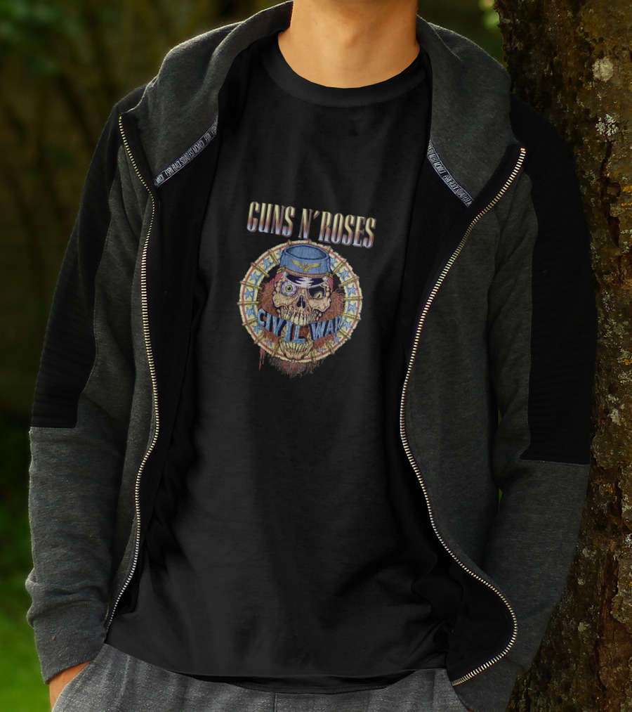Guns N Roses Civil War Skull Soldier T-Shirt