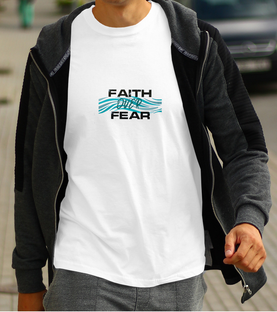 Faith Over Fear Wave Pattern Elements T-Shirt