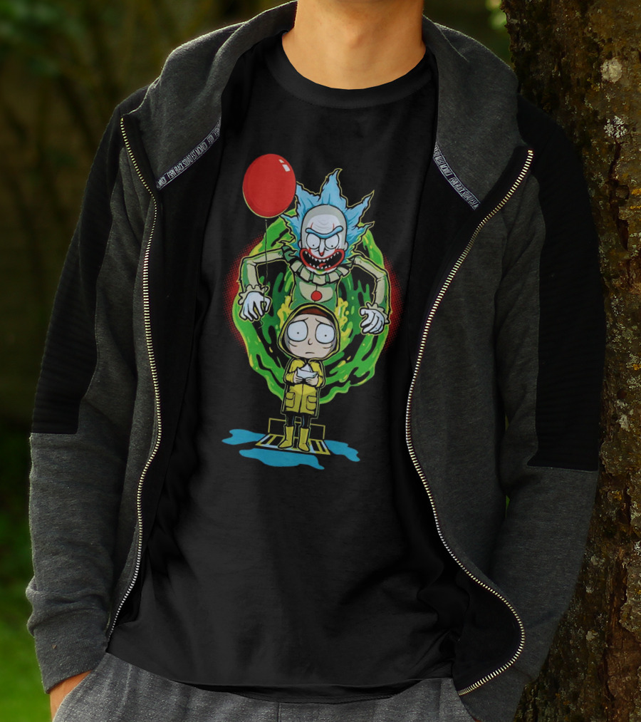 Rick And Morty Pennywise Parody Balloon Portal GC684 T-Shirt