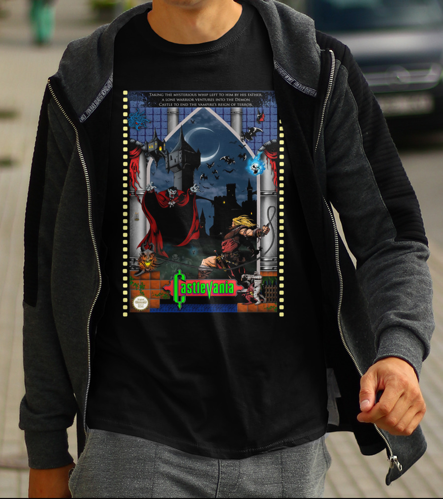 CASTLEVANIA Lone Warrior Ventures Into Demon Castle To End Vampire's Reign Of Terror T-Shirt