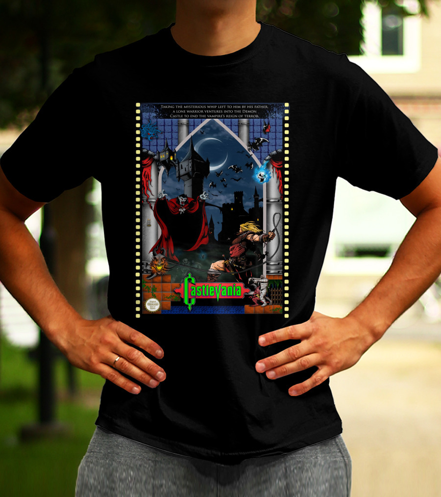 CASTLEVANIA Lone Warrior Ventures Into Demon Castle To End Vampire's Reign Of Terror T-Shirt