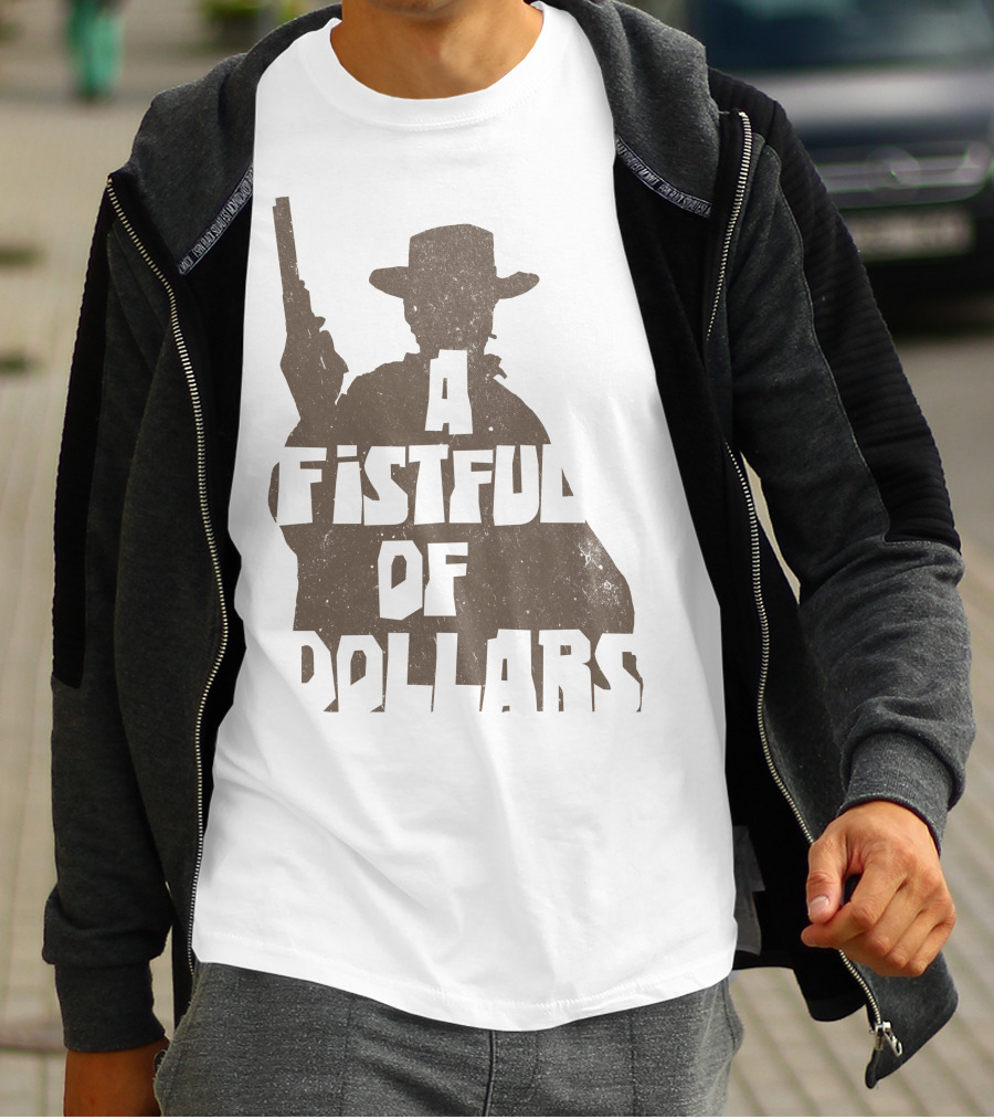 A Fistful Of Dollars Cowboy Silhouette With Revolver T-Shirt