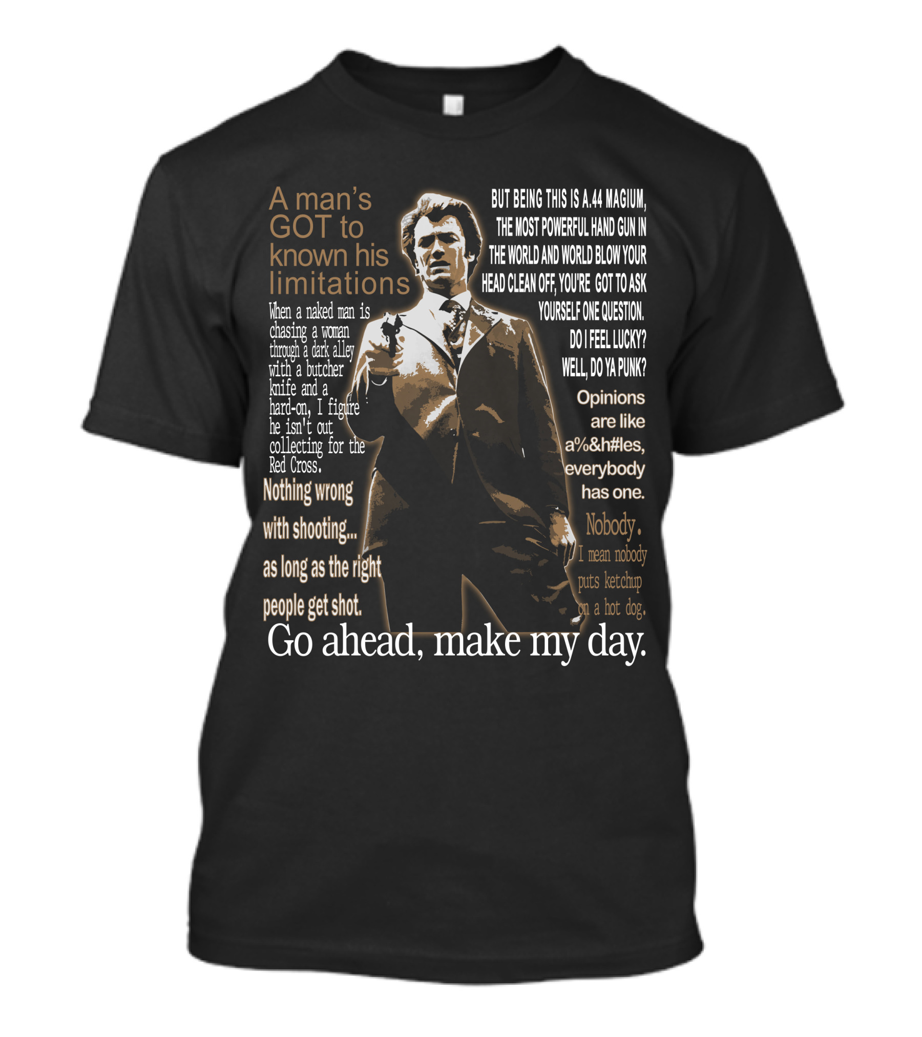 A Man's Got To Know His Limitations Clint Eastwood Dirty Harry T-Shirt