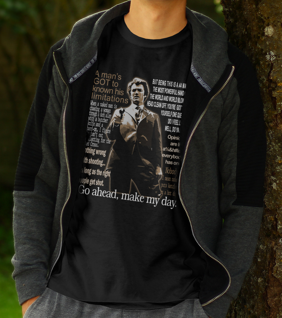 A Man's Got To Know His Limitations Clint Eastwood Dirty Harry T-Shirt