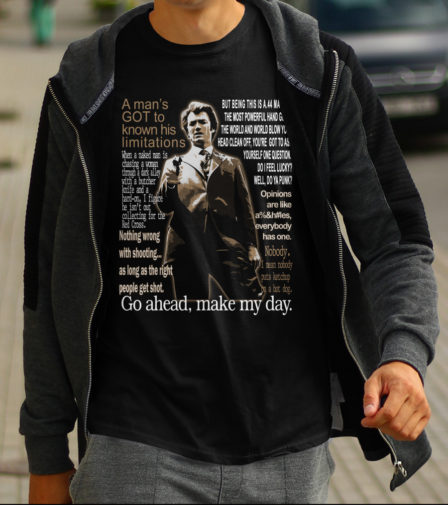 A Man's Got To Know His Limitations Clint Eastwood Dirty Harry T-Shirt