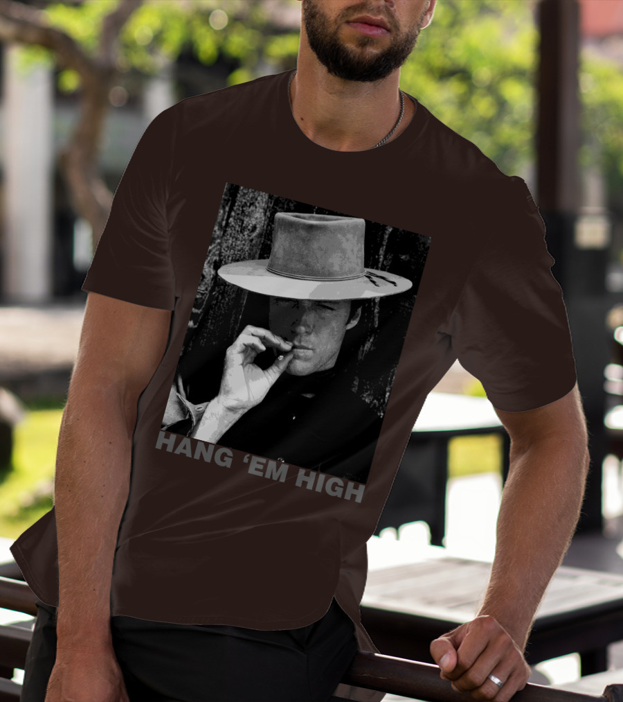 Hang 'Em High Western Style Cowboy Smoking T-Shirt