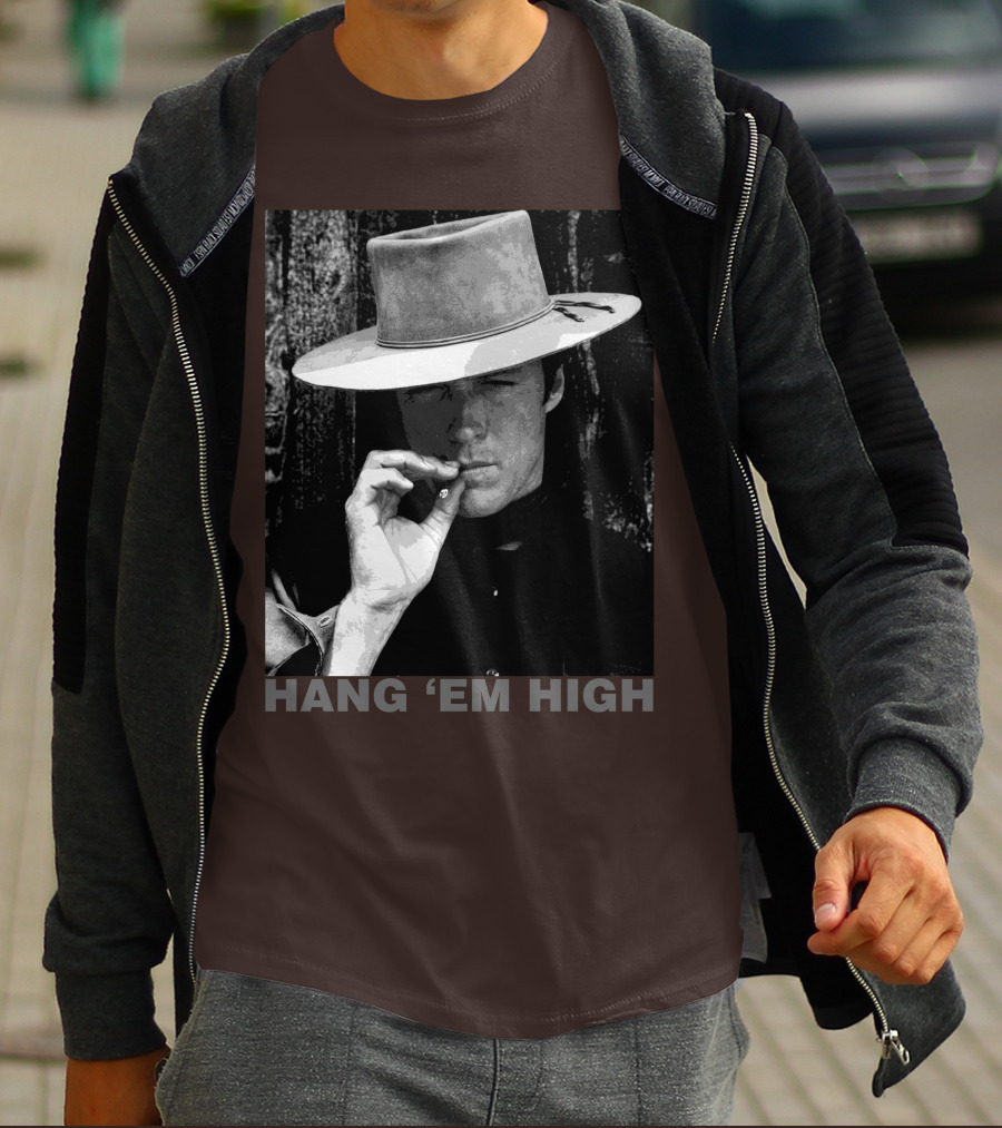 Hang 'Em High Western Style Cowboy Smoking T-Shirt