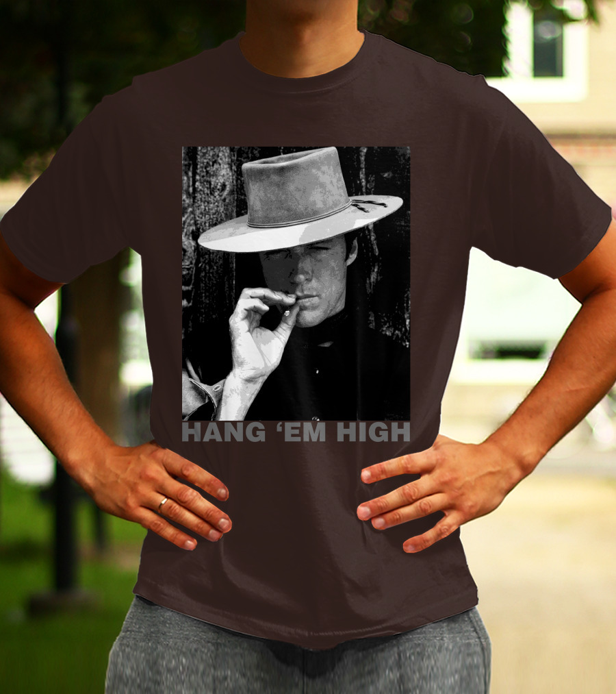 Hang 'Em High Western Style Cowboy Smoking T-Shirt