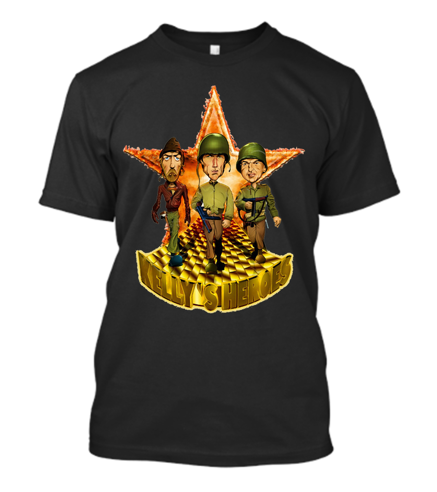 Kelly's Heroes 3 Soldiers Golden Star T-Shirt