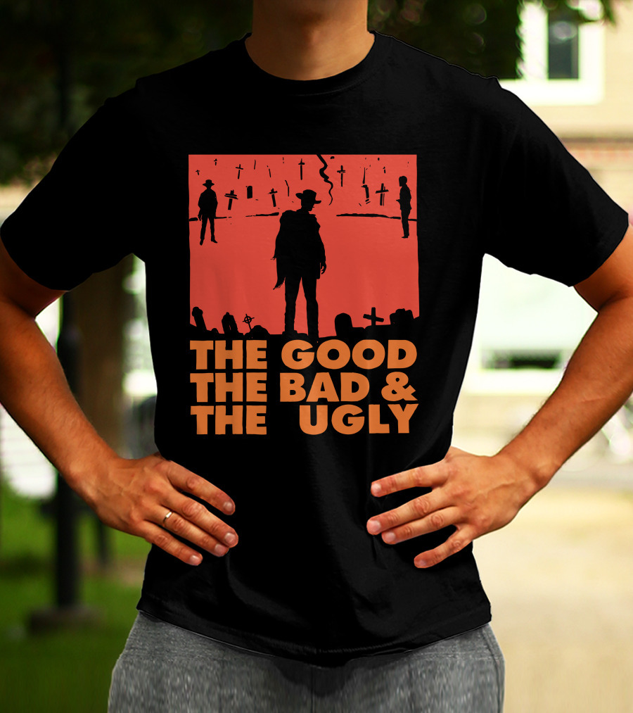 The Good The Bad And The Ugly Western Silhouette Scene T-Shirt