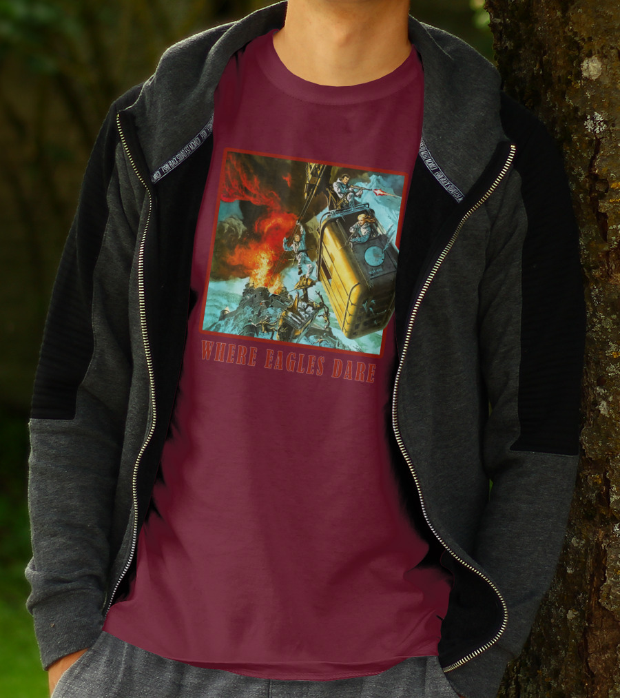Where Eagles Dare Cable Car Adventure Explosive Action Scene 001 T-Shirt