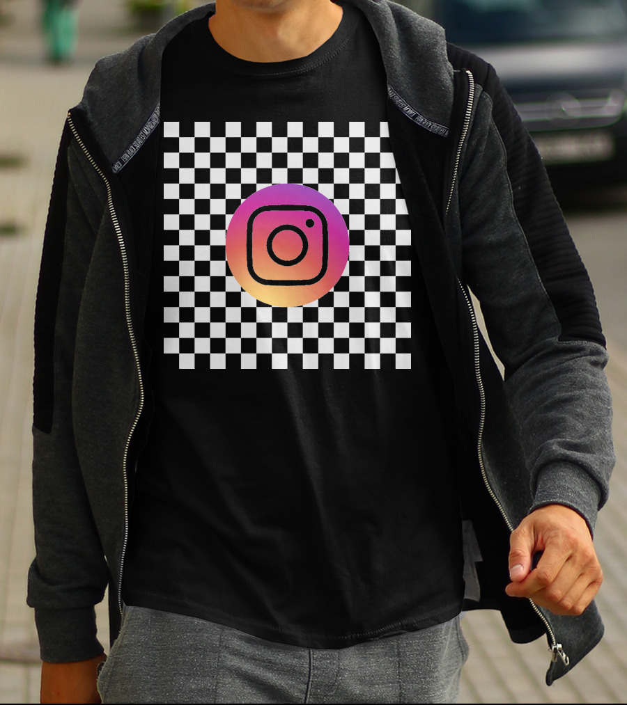 Mirror Log Scale Example Instagram Checkerboard T-Shirt